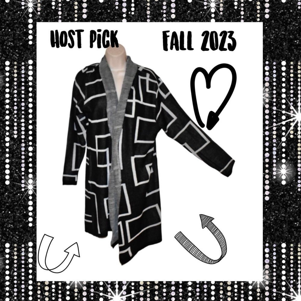 HP!Woman’s Domani 3X plus size new with tags geometric design cardigan